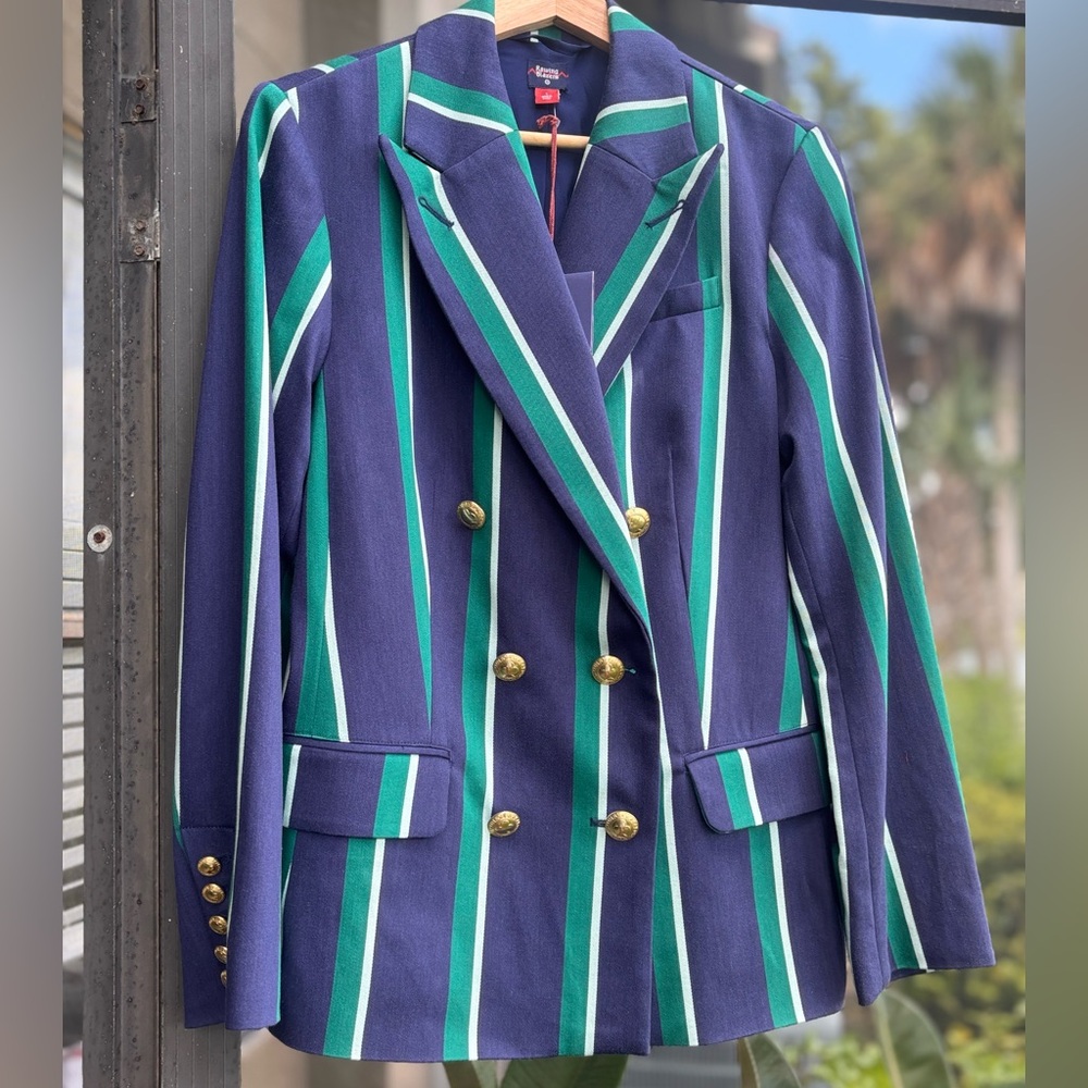 NWT Rowing Blazers Bold Striped Blazer with Gold Buttons